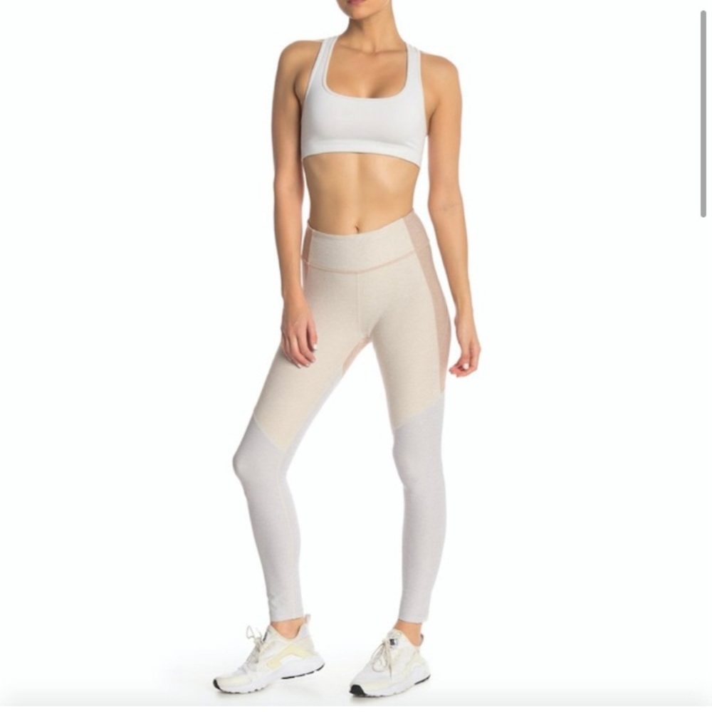 Outdoor Voices Neutral Colorblock Legging - Large